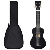 Set dječjeg ukulelea SOPRANO, s torbom crni 21 "